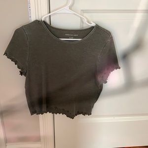 XL american eagle lettuce hem top